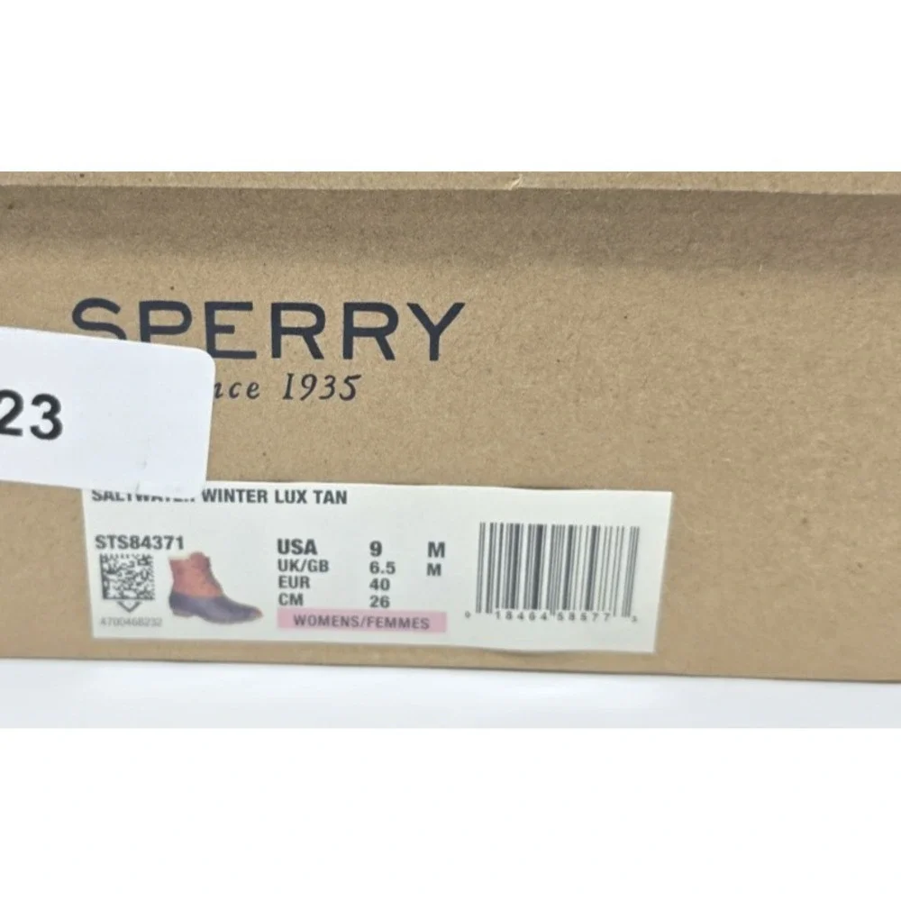Sperry Saltwater Winter Lux Tan Boot 3M insulate‎ Women's size 9 NIB